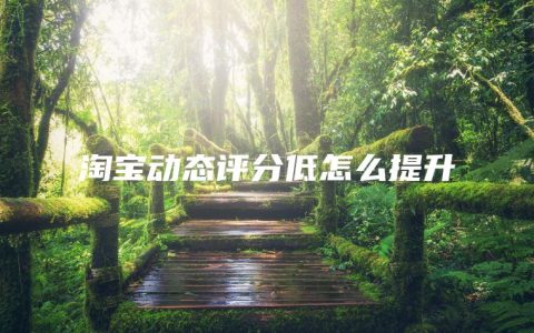 淘宝动态评分低怎么提升