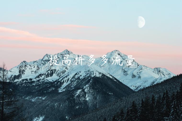 提高拼多多流量