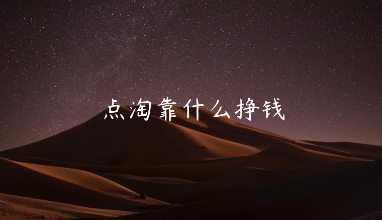 点淘靠什么挣钱