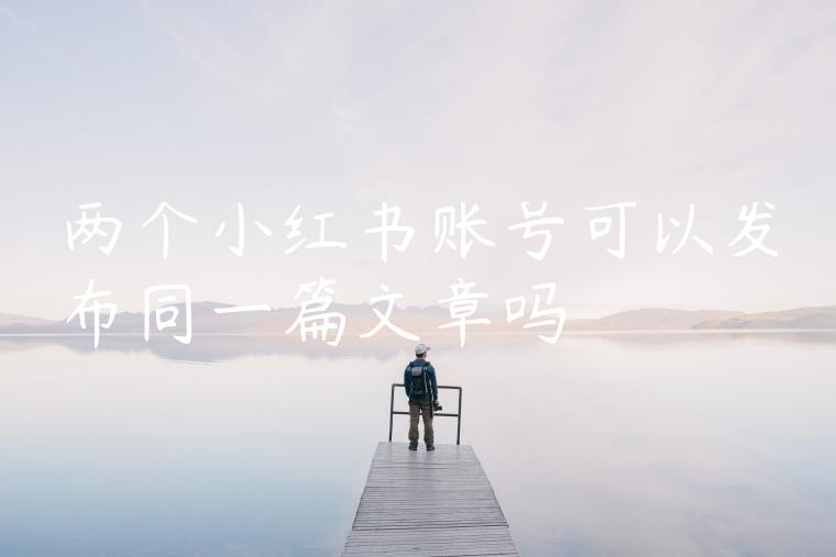 两个小红书账号可以发布同一篇文章吗