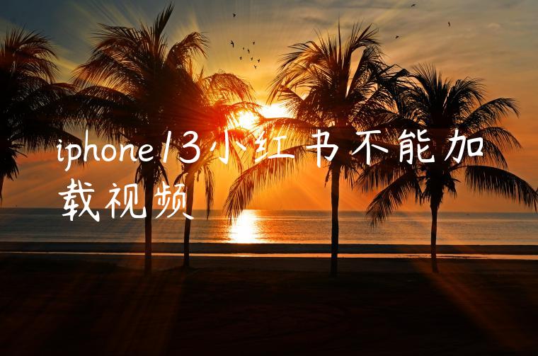 iphone13小红书不能加载视频