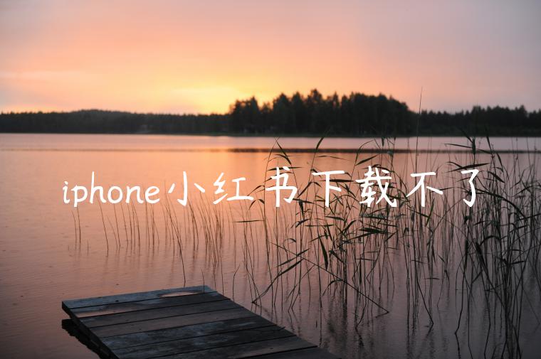 iphone小红书下载不了