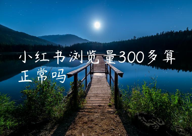 小红书浏览量300多算正常吗