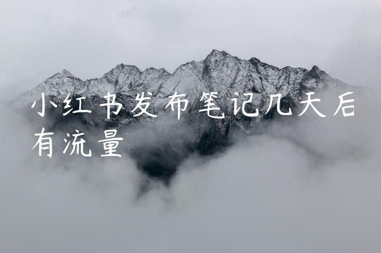 小红书发布笔记几天后有流量