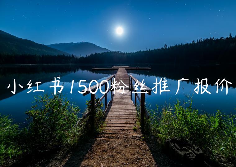 小红书1500粉丝推广报价