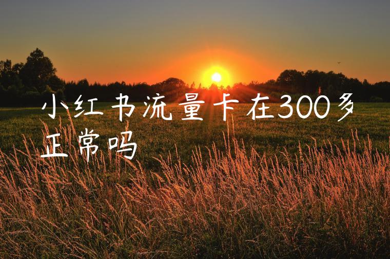 小红书流量卡在300多正常吗