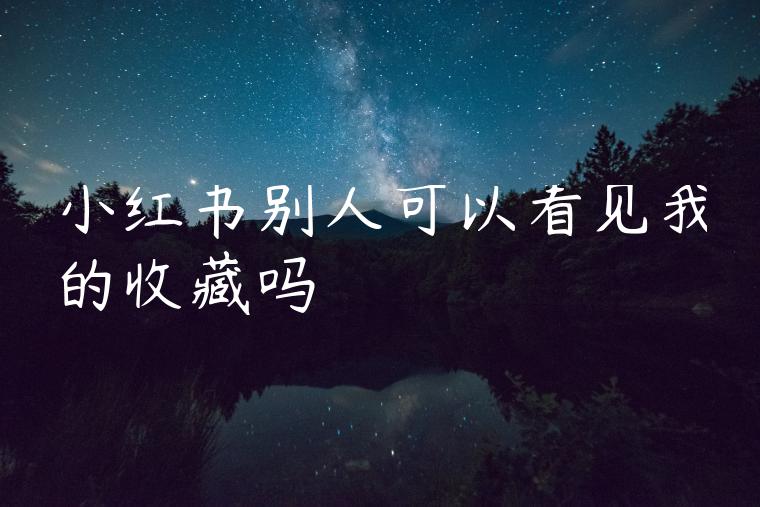 小红书别人可以看见我的收藏吗