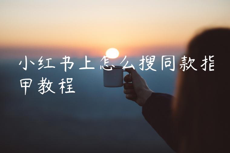 小红书上怎么搜同款指甲教程