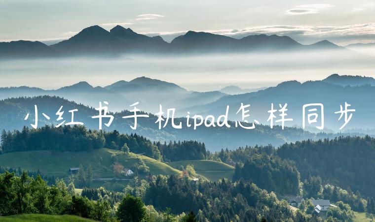 小红书手机ipad怎样同步