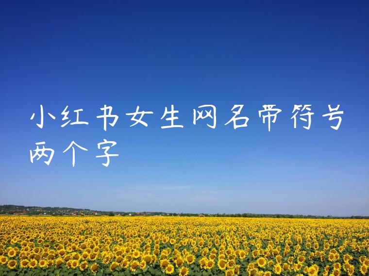 小红书女生网名带符号两个字