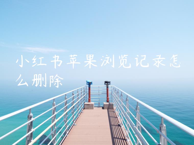 小红书苹果浏览记录怎么删除