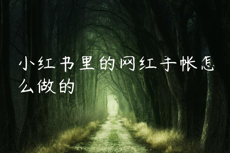 小红书里的网红手帐怎么做的