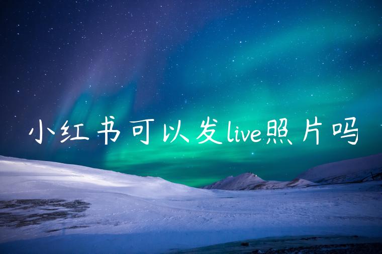 小红书可以发live照片吗