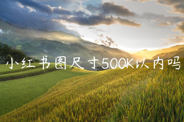 小红书图尺寸500K以内吗