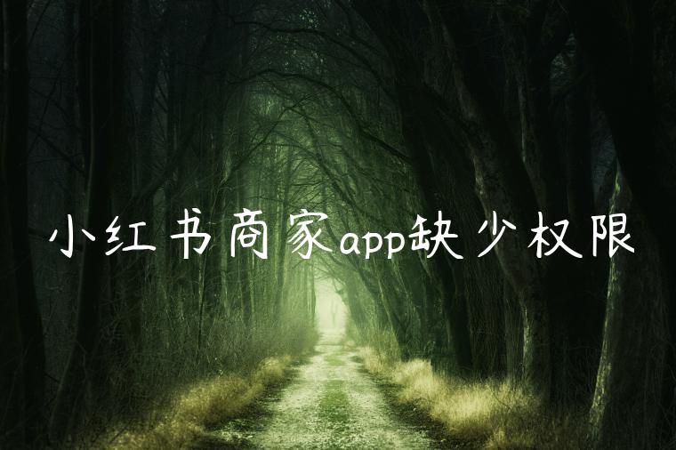 小红书商家app缺少权限