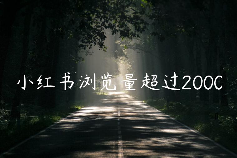 小红书浏览量超过2000