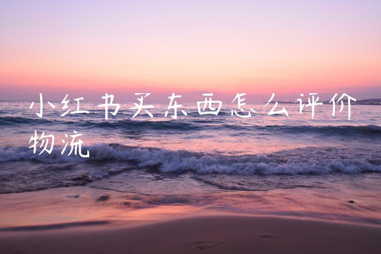 小红书买东西怎么评价物流