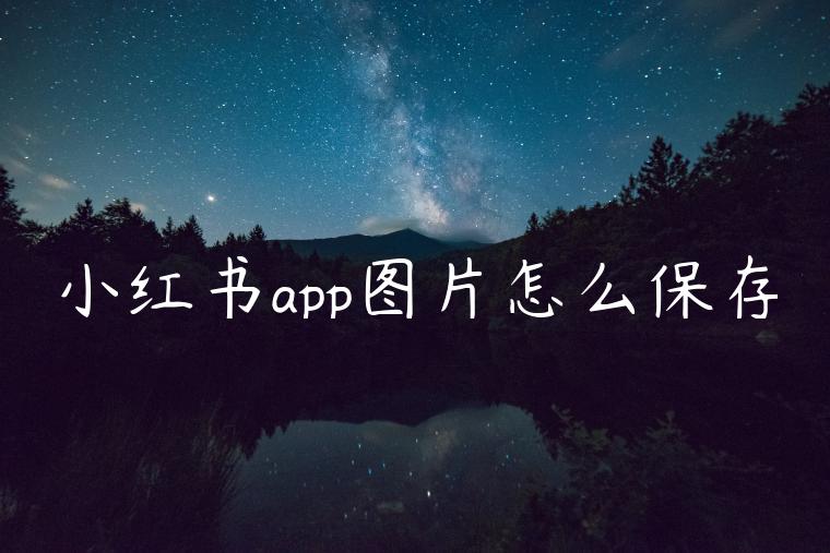 小红书app图片怎么保存