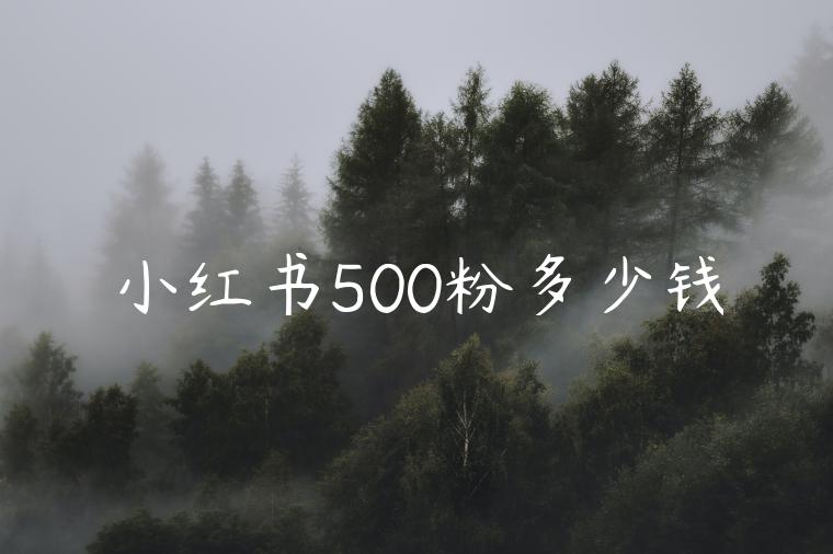 小红书500粉多少钱