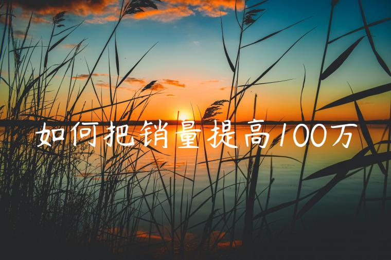 如何把销量提高100万