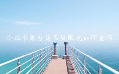 小红书账号是否被限流如何查询