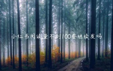 小红书阅读量不到100要继续发吗