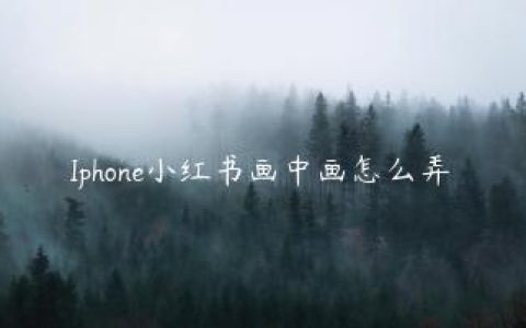 Iphone小红书画中画怎么弄