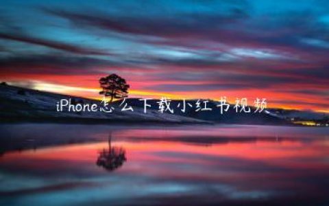 iPhone怎么下载小红书视频