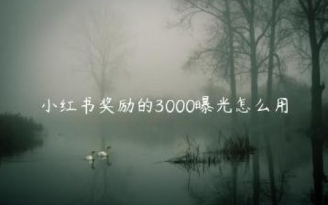 小红书奖励的3000曝光怎么用