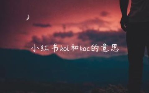 小红书kol和koc的意思