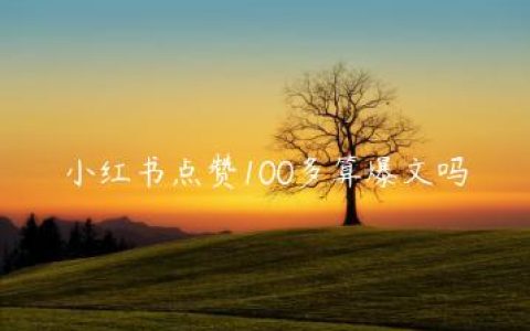 小红书点赞100多算爆文吗