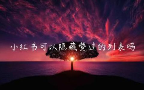 小红书可以隐藏赞过的列表吗