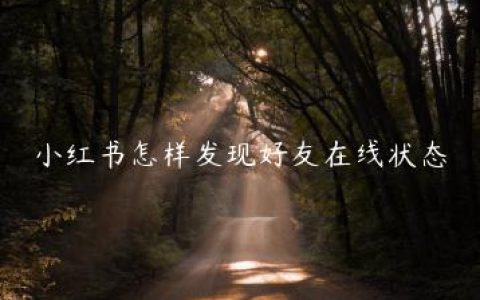 小红书怎样发现好友在线状态