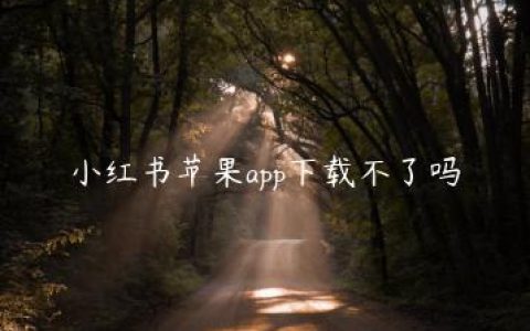 小红书苹果app下载不了吗