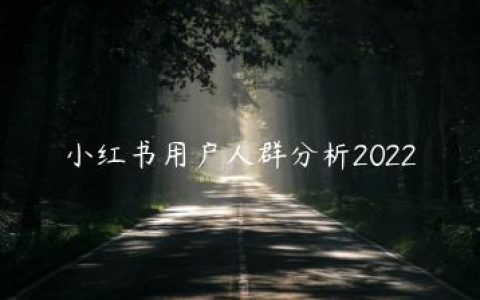 小红书用户人群分析2022