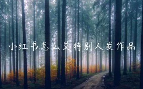 小红书怎么艾特别人发作品