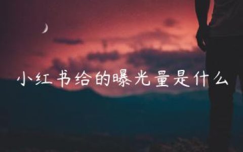 小红书给的曝光量是什么