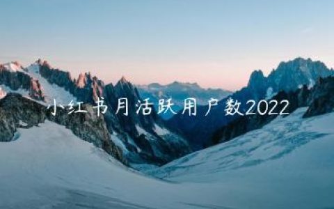 小红书月活跃用户数2022