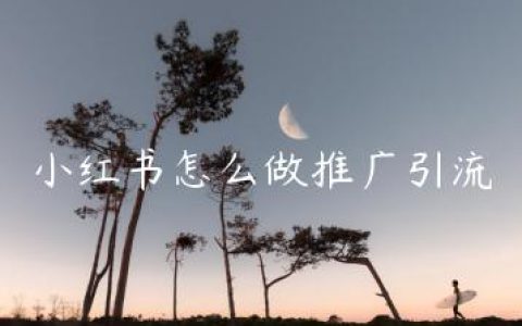 小红书怎么做推广引流