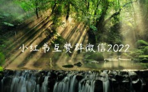 小红书互赞群微信2022